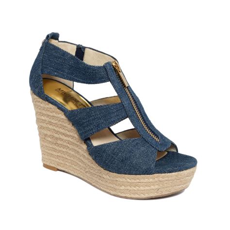 michael kors wedge trainers sale|michael kors denim wedges.